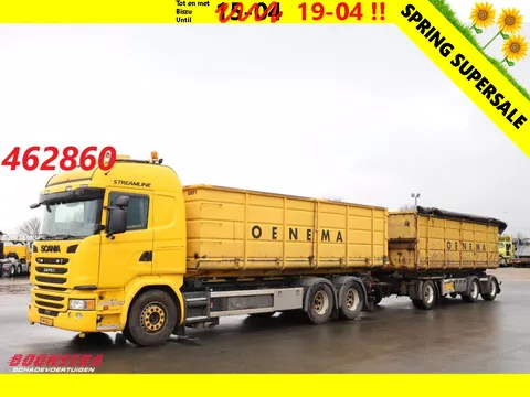 Scania G450 6X2 HTS 45t. Haakarm + Anh&auml;nger + Container Euro 6